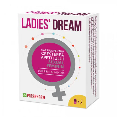 SET: Capsule LADIES DREAM, cresterea apetitului sexual si libidoului feminin, 2 capsule + Diblong Energy Coffee, 10g
