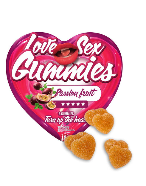 Boinky - Jeleuri afrodisiace - Love Sex Gummies, cu aromă de fructul pasiunii, unisex, 1 cutie x 6 buc