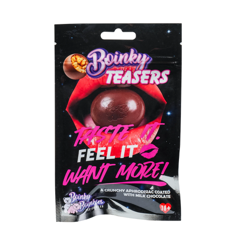 Boinky - Teasers - Bomboane afrodisiace crocante de ciocolată cu lapte, 1 cutie x 6 buc
