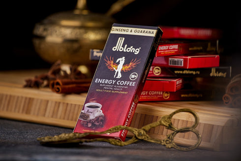 Diblong Energy Coffee - supliment alimentar pentru bărbați, formula de cafea instant cu plante care susțin sănătatea sexuală și funcția erectilă, 10g