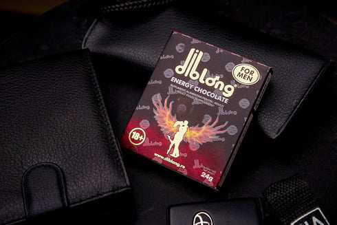 Diblong Energy Chocolate For Men - supliment alimentar pentru bărbați pe bază de ciocolată, cu plante care susțin sănătatea sexuală și funcția erectilă, 24g