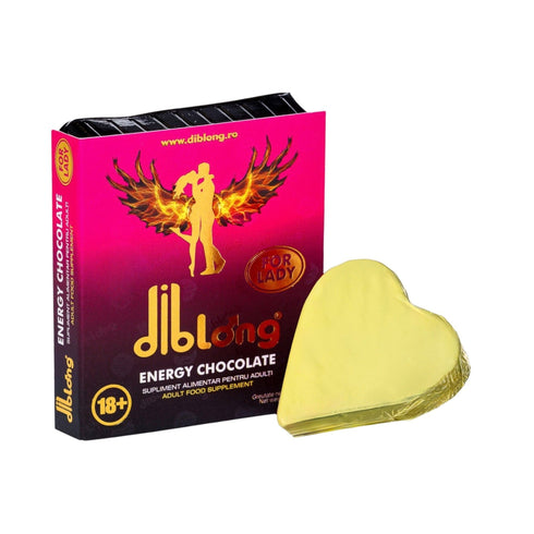 SET: Diblong Energy Chocolate for Lady - supliment alimentar pentru femei pe bază de ciocolată, cu plante care susțin sănătatea sexuală și recăpătarea energiei, 6 x 24g