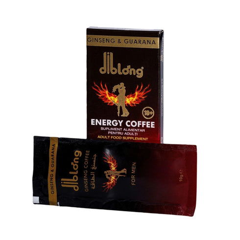Diblong Energy Coffee - supliment alimentar pentru bărbați, formula de cafea instant cu plante care susțin sănătatea sexuală și funcția erectilă, 10g