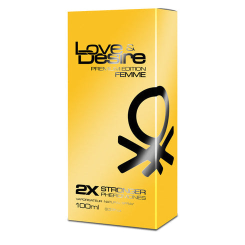Parfum cu feromoni, Love & Desire GOLD for Her, cu note fructate si florale, pentru femei, 100 ml