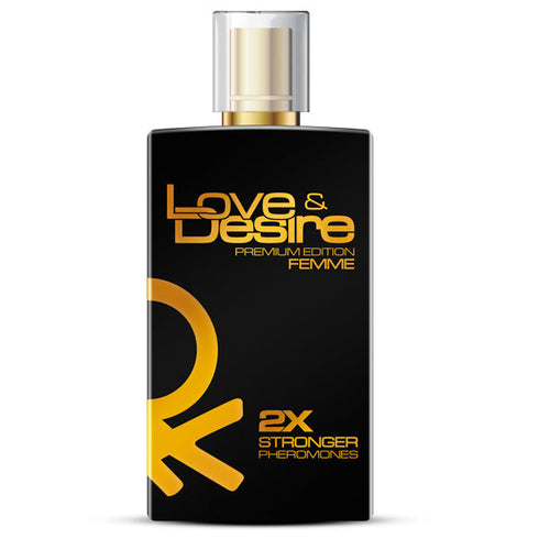 Parfum cu feromoni, Love & Desire GOLD for Her, cu note fructate si florale, pentru femei, 100 ml