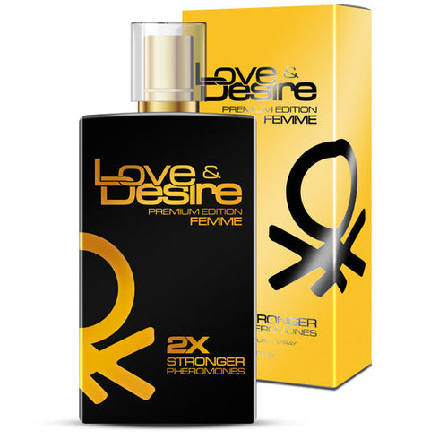 Parfum cu feromoni, Love & Desire GOLD for Her, cu note fructate si florale, pentru femei, 100 ml