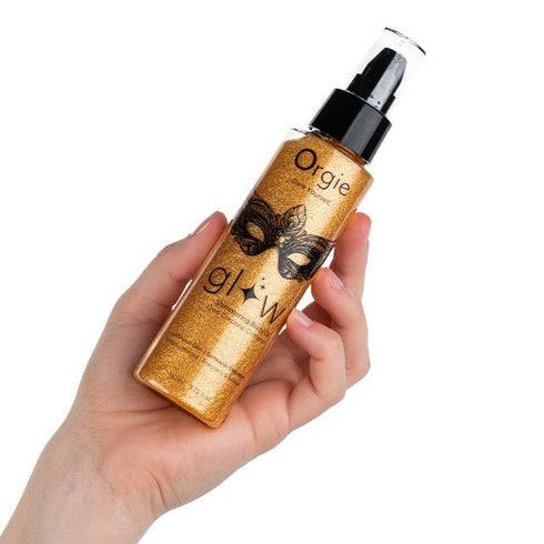 Ulei pentru corp Glow Shimmering Orgie, cu particulele fine de sclipici, 110 ml