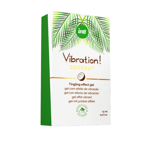 Gel INTT Vibration - Coconut, pentru stimulare si excitare in cuplu, senzatie vibranta, vegan, 15 ml