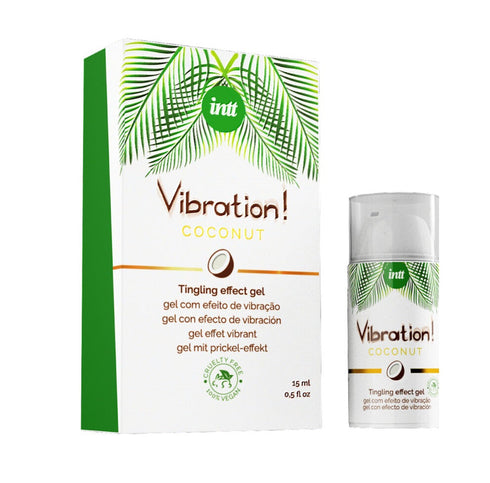 Gel INTT Vibration - Coconut, pentru stimulare si excitare in cuplu, senzatie vibranta, vegan, 15 ml