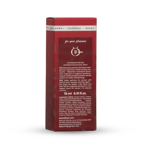Parfum cu feromoni, Miyoshi Miyagi INSTINCT Lady, cu note dulci, condimentate și florale, pentru femei, 15 ml