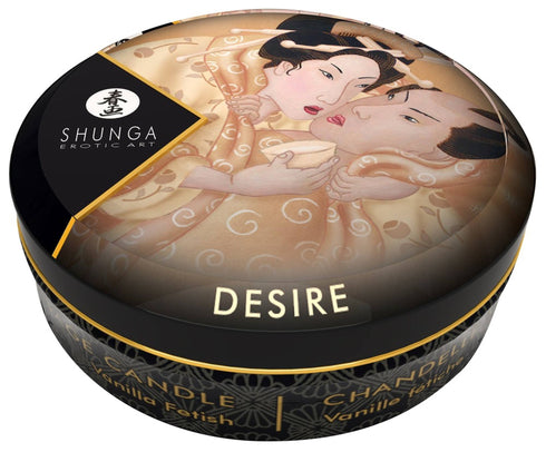 Lumanare pentru masaj cu feromoni Shunga - DESIRE, cu aroma de vanilie, 30 ml