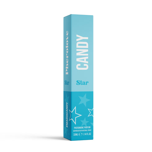 Parfum cu feromoni concentrat CANDY - Star, cu note lemnoase, mosc alb, pentru femei, 33 ml