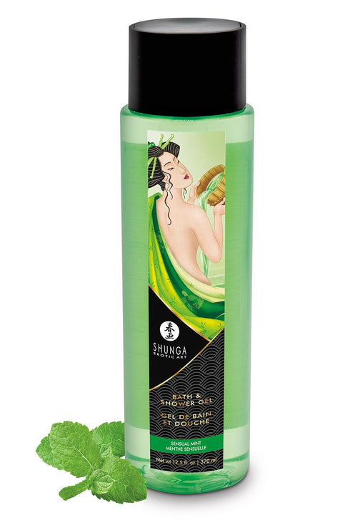 Gel de dus cu feromoni Shunga - SENSUAL MINT, cu aroma de menta, 370 ml