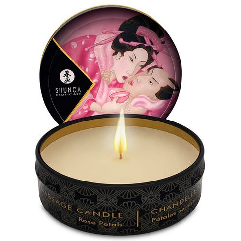 Lumanare pentru masaj cu feromoni Shunga - APHRODISIA, cu aroma de trandafiri, 30 ml