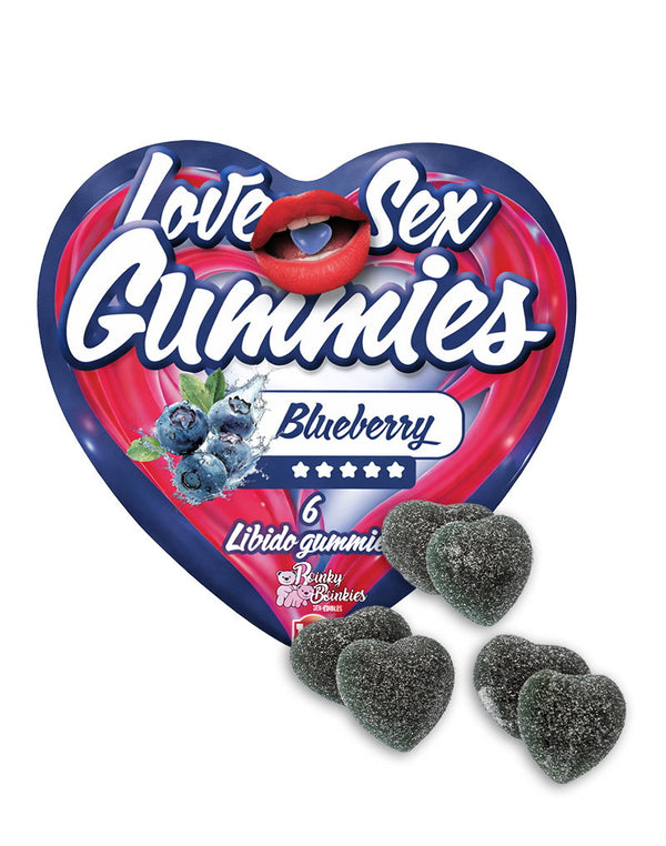 Boinky – Jeleuri afrodisiace - Love Sex Gummies, cu aromă de afine, unisex, 1 cutie x 6 buc