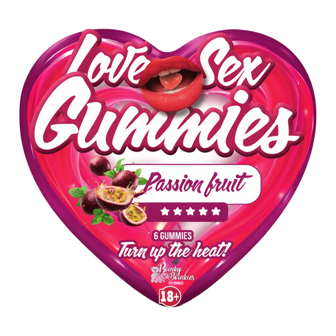 Boinky - Jeleuri afrodisiace - Love Sex Gummies, cu aromă de fructul pasiunii, unisex, 1 cutie x 6 buc