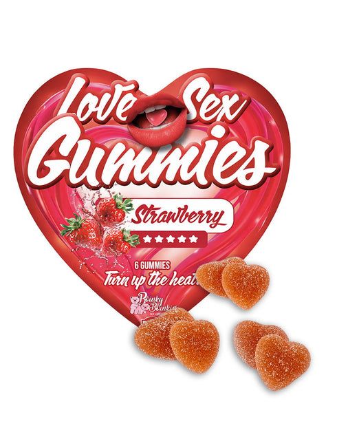 Boinky - Jeleuri afrodisiace - Love Sex Gummies, cu aromă de căpșuni, unisex, 1 cutie x 6 buc