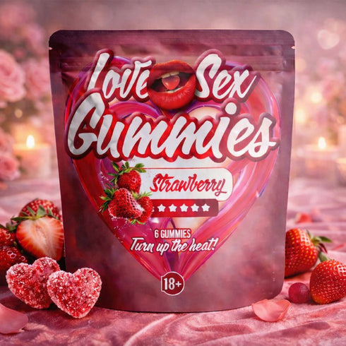 Boinky - Jeleuri afrodisiace - Love Sex Gummies, cu aromă de căpșuni, unisex, 1 cutie x 6 buc