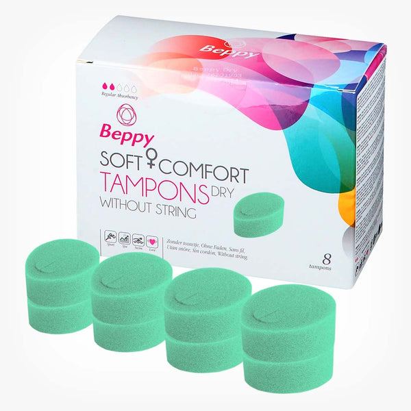 Tampoane interne - Beppy & Comfort Dry - bureti menstruali uscati, 8 buc