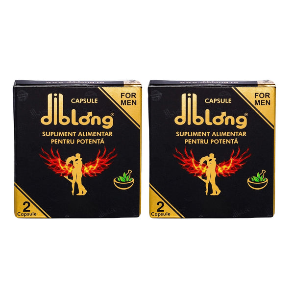 SET: Capsule Diblong Ginseng - supliment alimentar pentru bărbați, sub formă de capsule, cu plante care susțin sănătatea sexuală și funcția erectilă, 2 cutii x 2 buc