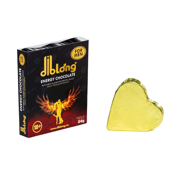 Diblong Energy Chocolate For Men - supliment alimentar pentru bărbați pe bază de ciocolată, cu plante care susțin sănătatea sexuală și funcția erectilă, 24g
