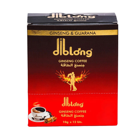 Diblong Energy Coffee - supliment alimentar pentru bărbați, formula de cafea instant cu plante care susțin sănătatea sexuală și funcția erectilă, 12 buc x 10 g