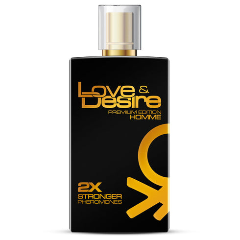 Parfum cu feromoni Love & Desire GOLD for Him, cu note lemnoase, pentru barbati, 100 ml