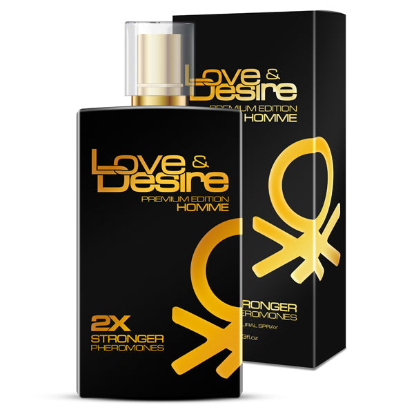 Parfum cu feromoni Love & Desire GOLD for Him, cu note lemnoase, pentru barbati, 100 ml