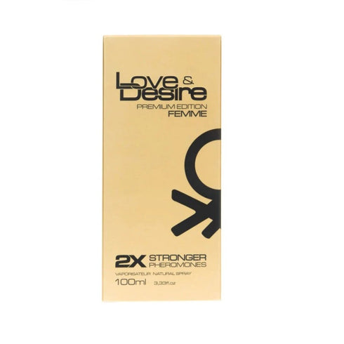 Parfum cu feromoni, Love & Desire GOLD for Her, cu note fructate si florale, pentru femei, 100 ml