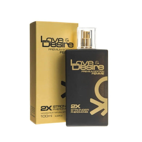 Parfum cu feromoni, Love & Desire GOLD for Her, cu note fructate si florale, pentru femei, 100 ml