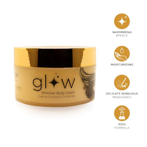 Crema pentru corp Orgie - Glow Shimmer, cu particule stralucitoare si hidratare intensa, 250 ml