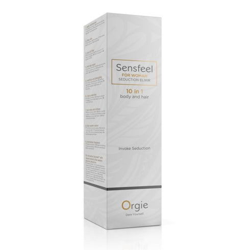 Crema cu feromoni Orgie - SensFeel Seduction Elixir, 10in1, pentru par si corp femei, 100 ml