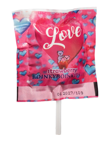 Boinky Lollipop Pink – Acadea cu efect afrodisiac, aromă de căpșuni, Ashwagandha și Maca, 1 buc