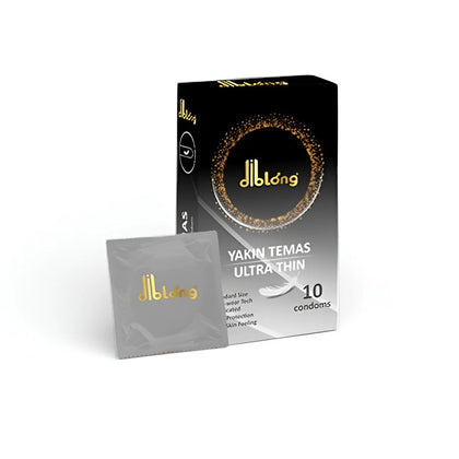 Prezervative ultra subțiri DIBLONG Ultra Thin, lubrifiate, din latex, 52 ± 2 mm, 10 buc
