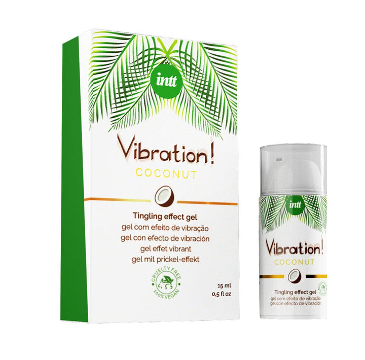 Gel INTT Vibration - Coconut, pentru stimulare si excitare in cuplu, senzatie vibranta, vegan, 15 ml
