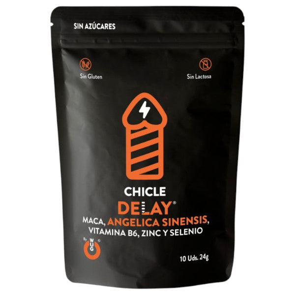 Gumă de mestecat WUG Chicle Delay, pentru întârzierea ejaculării, cu maca, vitamina B6, 10 buc