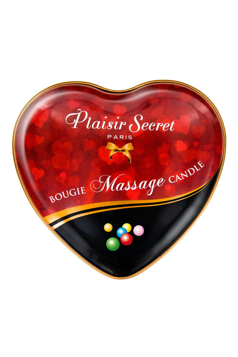 Lumanare pentru masaj cu feromoni BOUGIE - Secret Pleasure, cu aroma de Bubble Gum, 35 ml
