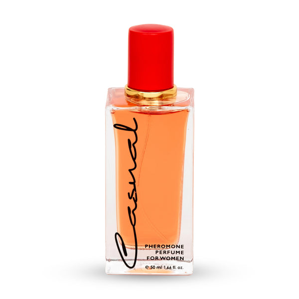 Parfum cu feromoni CASUAL Orange, cu note florale, lemnoase, mosc, pentru femei, 50 ml