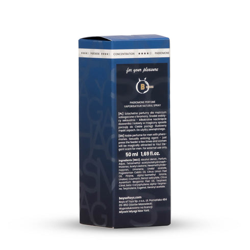 Parfum cu feromoni, Miyoshi Miyagi INSTINCT Men, cu note de piele, paciuli si vetiver, pentru barbati, 50 ml