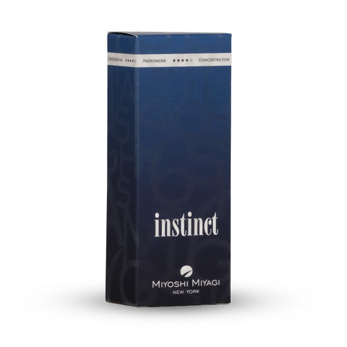 Parfum cu feromoni, Miyoshi Miyagi INSTINCT Men, cu note de piele, paciuli si vetiver, pentru barbati, 15 ml