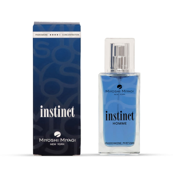 Parfum cu feromoni, Miyoshi Miyagi INSTINCT Men, cu note de piele, paciuli si vetiver, pentru barbati, 50 ml
