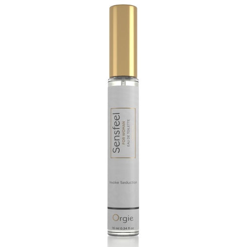 Parfum cu feromoni, Orgie SensFeel Invoke Seduction, cu note lemnoase si florale, pentru femei (travel size) 10 ml
