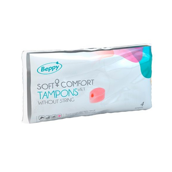Tampoane interne - Beppy Soft & Comfort Wet, bureti menstruatie lubrifiati, 4 buc