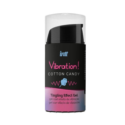 Gel INTT Vibration! Cotton Candy, pentru stimulare si excitare in cuplu, efect de incalzire, 15 ml