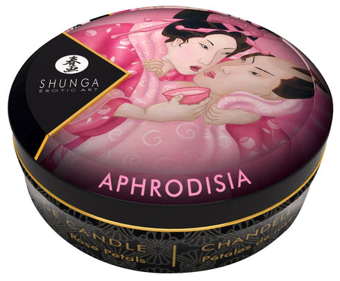 Lumanare pentru masaj cu feromoni Shunga - APHRODISIA, cu aroma de trandafiri, 30 ml