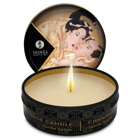 Lumanare pentru masaj cu feromoni Shunga - DESIRE, cu aroma de vanilie, 30 ml